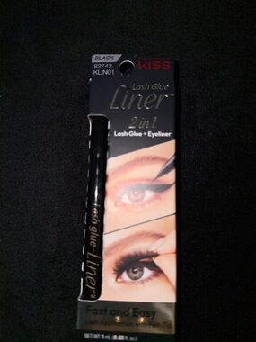 Kiss Lash Glue Liner 2-in-1 Eyeliner & Lash Glue - Black